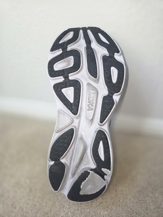 Hoka Men's Black and White Athletic Running Shoes - Picture 7 of 12